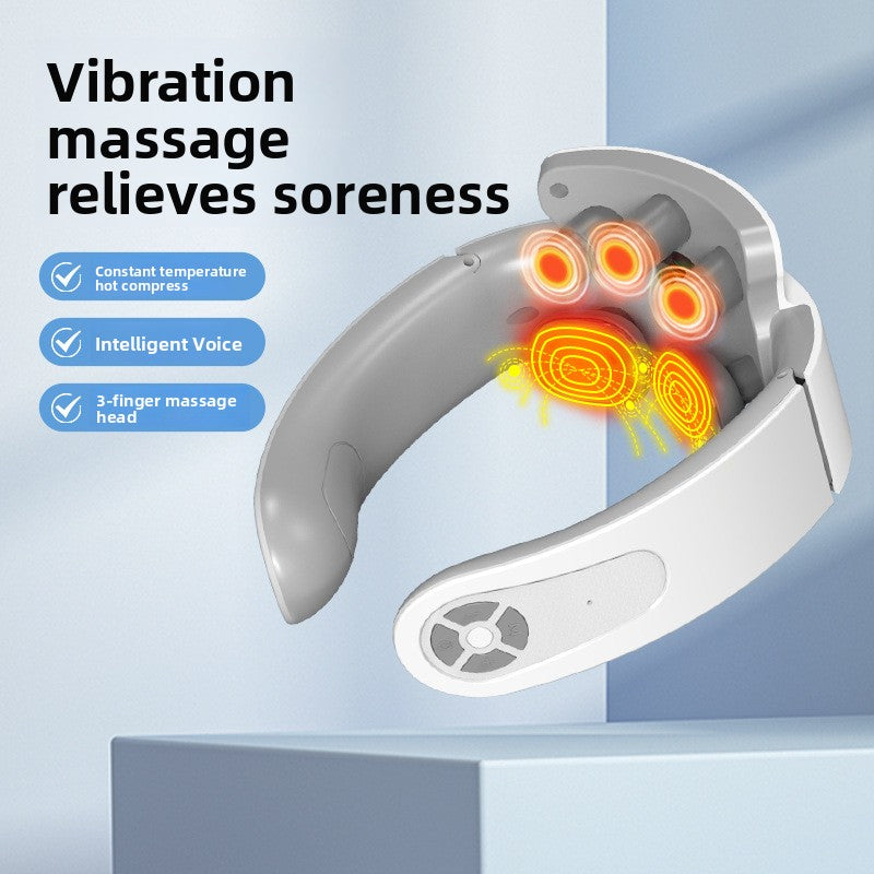Portable Cervical Massager with Heat and Electrotherapy